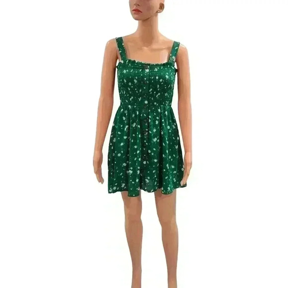 Floral Smocked Sundress with Button Details - Picture 1 of 13